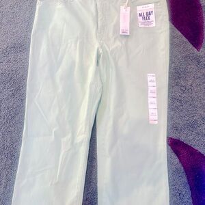 Code Bleu Green Straight Jeans Casual Wear